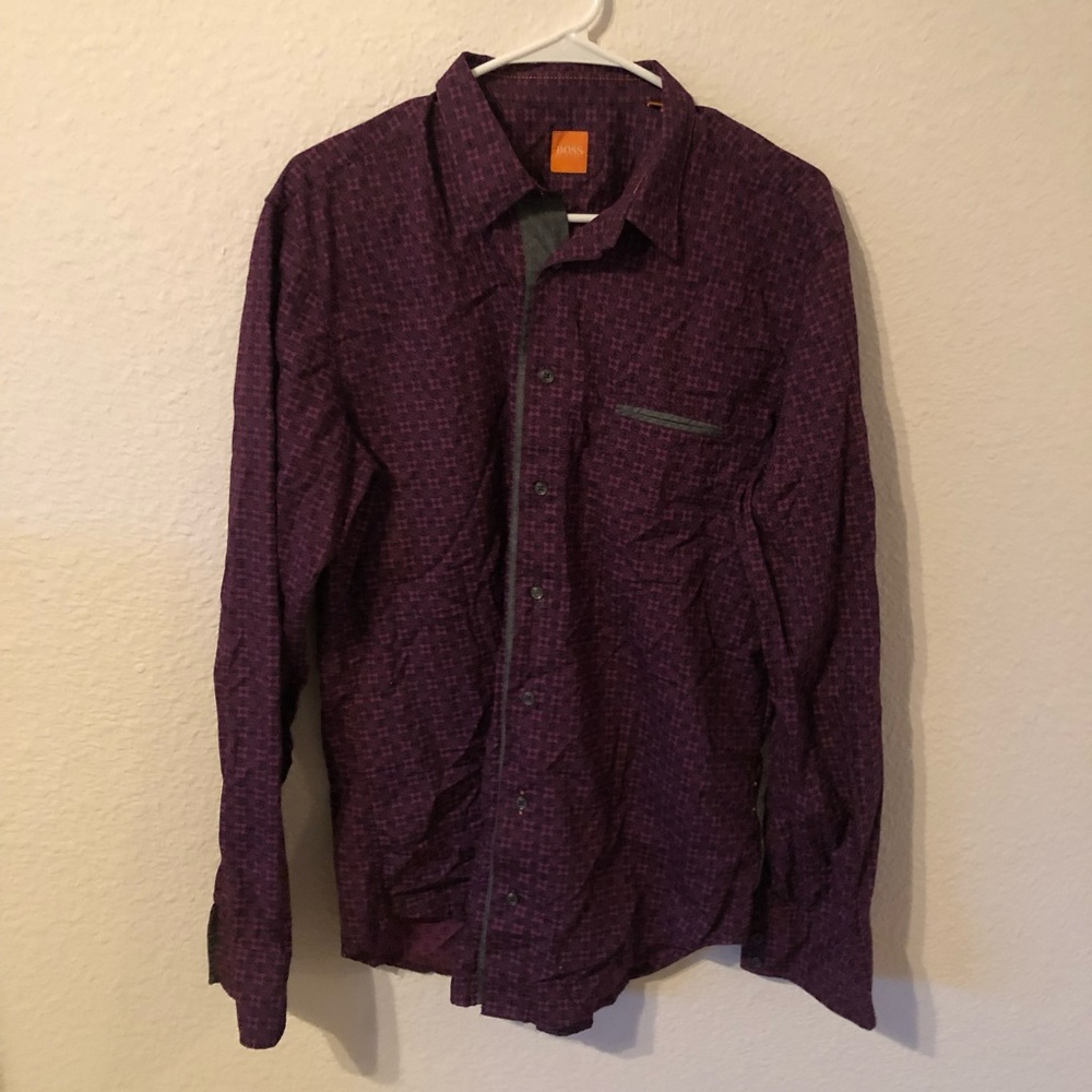 Men’s Dark Purple Hugo Boss Shirt